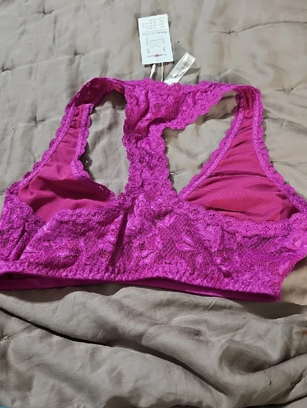 MSN Beauty Racie Bralette Cape Fuschia - Picture 2 of 5